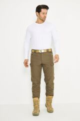 Taktikal Kışlık Softhell Pantolon İSSİ Toprak