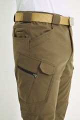 Taktikal Kışlık Softhell Pantolon İSSİ Toprak