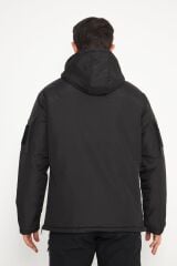 Taktikal Kürklü Mont Siyah