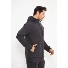 Taktikal Shoftshell Antrasit Mont