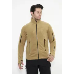 Tactical Outdoor Taktik Hırka Dik Yaka Polar Fermuarlı Polar Çöl